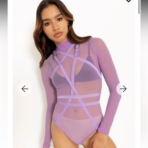 Black Milk Clothing NWT Limited Light Magic Lilac Bodysuit Size S